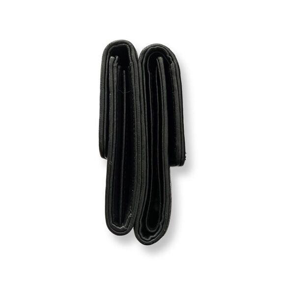 Chanel Black Lambskin Camellia Embossed Short Trifold Wallet - Picture 5 of 12